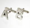 View Alphabet Silver Cufflinks in detail