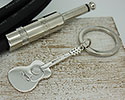 View Acoustic Guitar Silver Keyring in detail