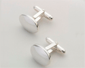View Sterling Silver Oval Cufflinks in detail