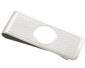 Silver Sterling Engine Turned Money Clip