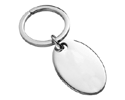 View Sterling Silver Oval Keyring in detail