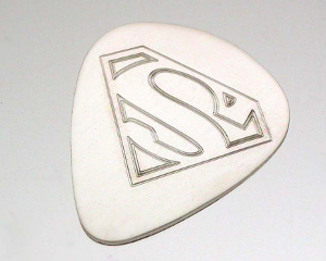Personalised Silver Superman Plectrum