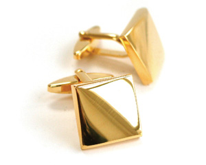 Gold Plated Square Cufflinks