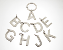 View Sterling Silver Alphabet Keyring in detail