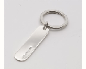 View Hallmarked Oblong Sterling Silver Keyring in detail